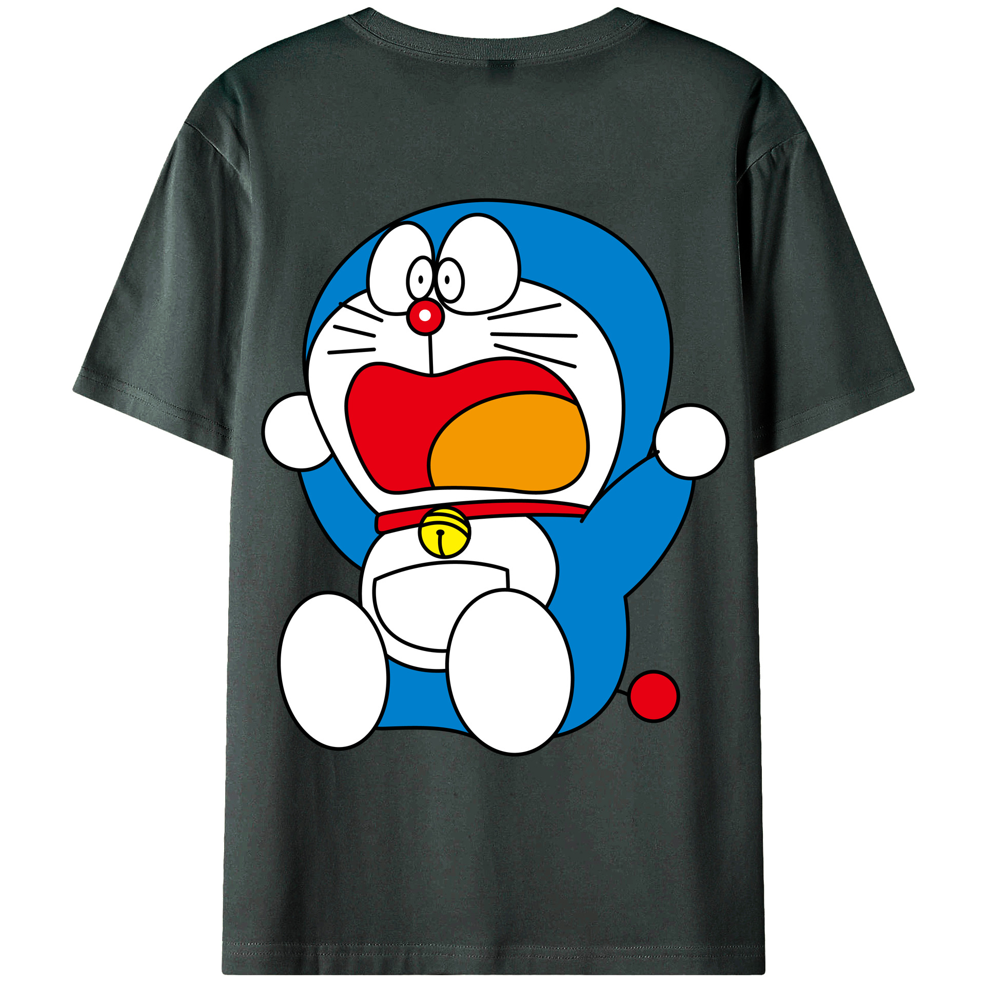 （画像用） ドラえもん Doraemon 綿100％ メンズ半袖Tシャツ（バックプリント） 通気性